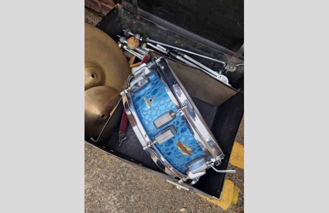 Vintage Trixon Telstar Blue Croc Drum Kit - Image 5